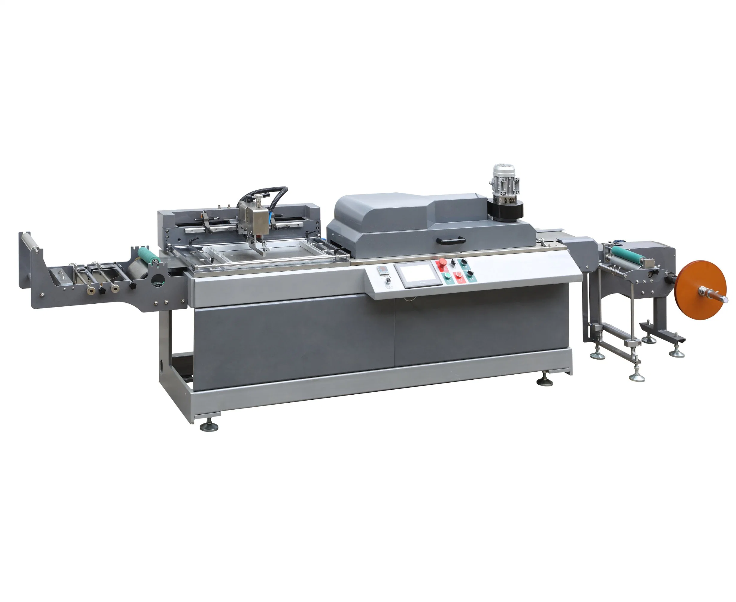 Roll to Roll Fully Automatic Clothing Label Screen Printing Machine for Polyester Satin Ribbon, Cotton Tape, Lanyard, PU Tape and Heat Transfer Label Jdz-2001