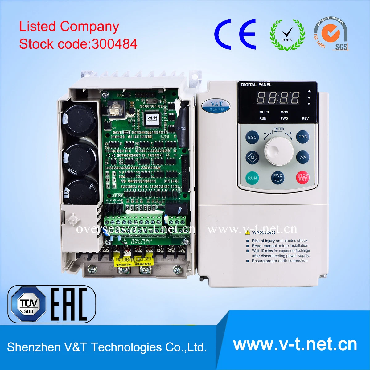 Преобразователи частоты переменного тока диски серии V&amp;T - в Китае самый широкий диапазон 0.4kw-3000квт