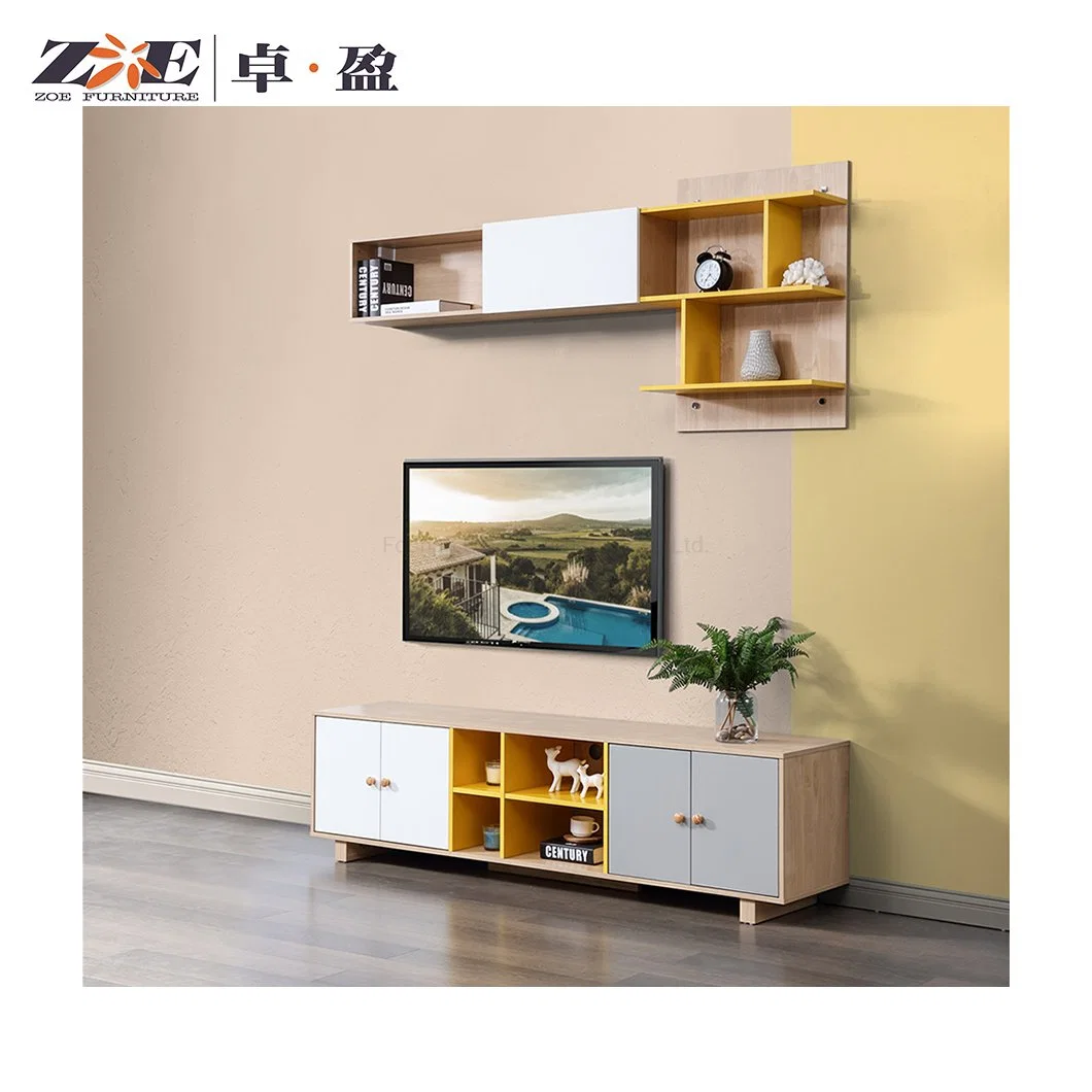 China Modern Design Living Room Furniture Woden Wall Mounted TV Wall Units