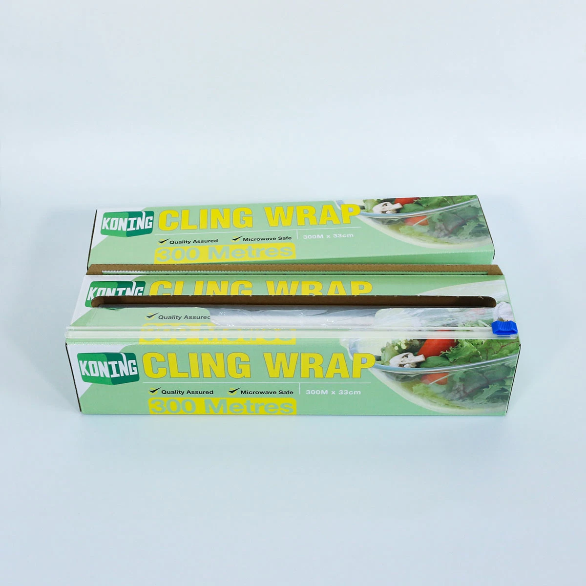 OEM mayorista de empaquetado de alimentos Alimentos envoltura adherente de PVC Stretch film rollo Jumbo de grado alimentario