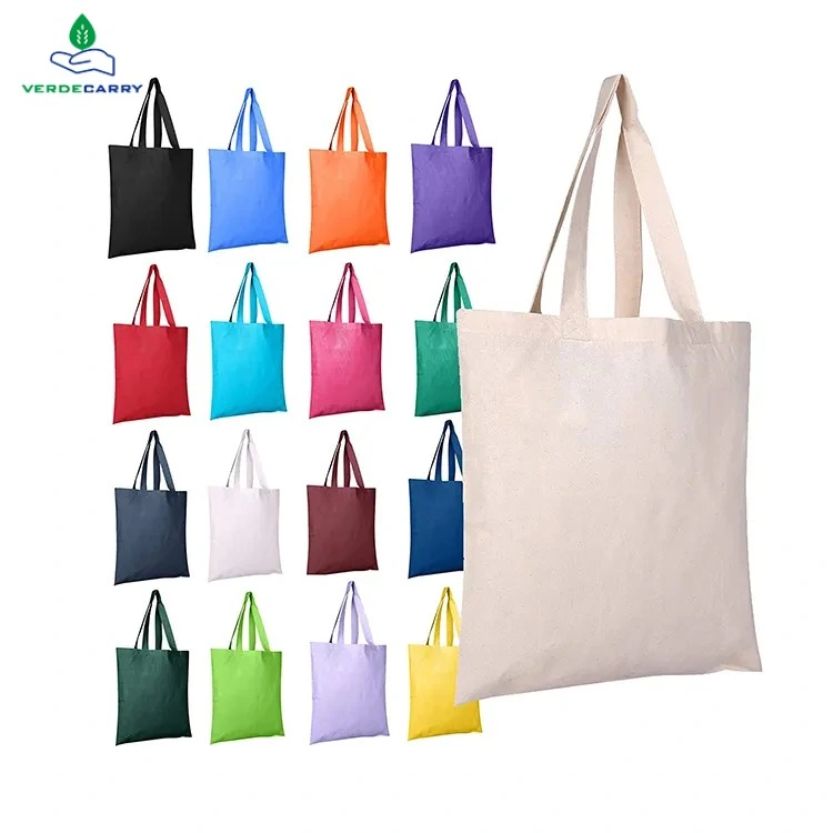 Wholesale Eco-friendly Promotional Custom Printed logo Plain Cotton Sac fourre-tout Sac fourre-tout en toile