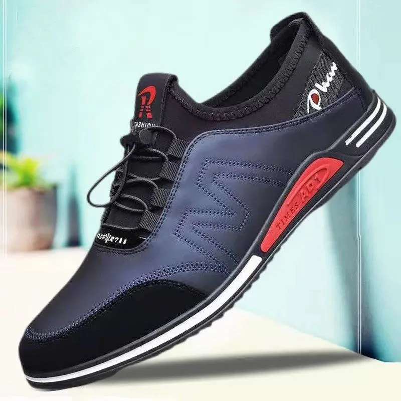 China Fábrica Popular PU Sapatos Superiores Pretos Castanhos Moda Sapatos Casuais Mocassim para Homens