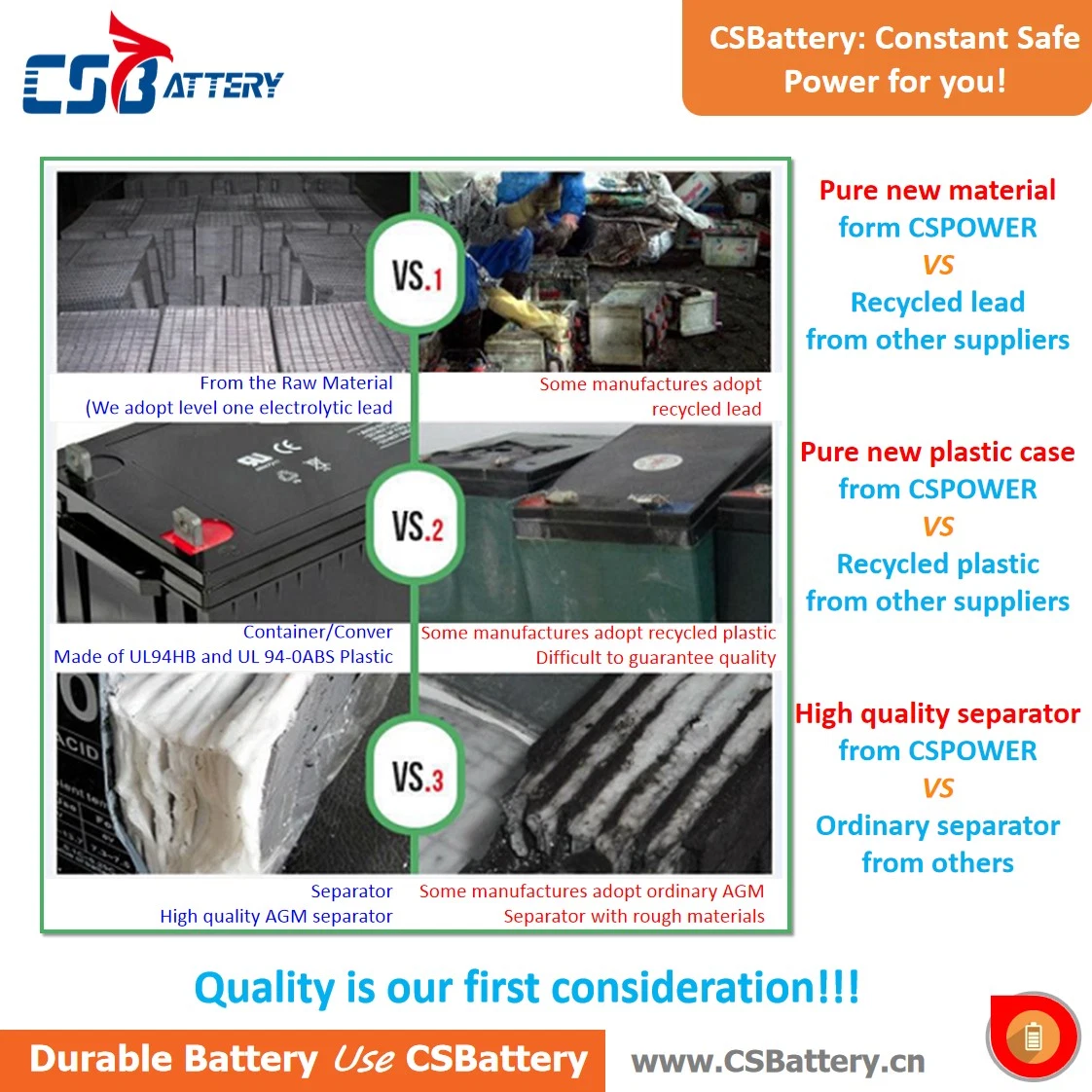 Csbattery 12V75ah High CCA Gel Batterie für Elektro-Rad-Stuhl/Alarmanlage/Solarspeicher/Csb/AAA