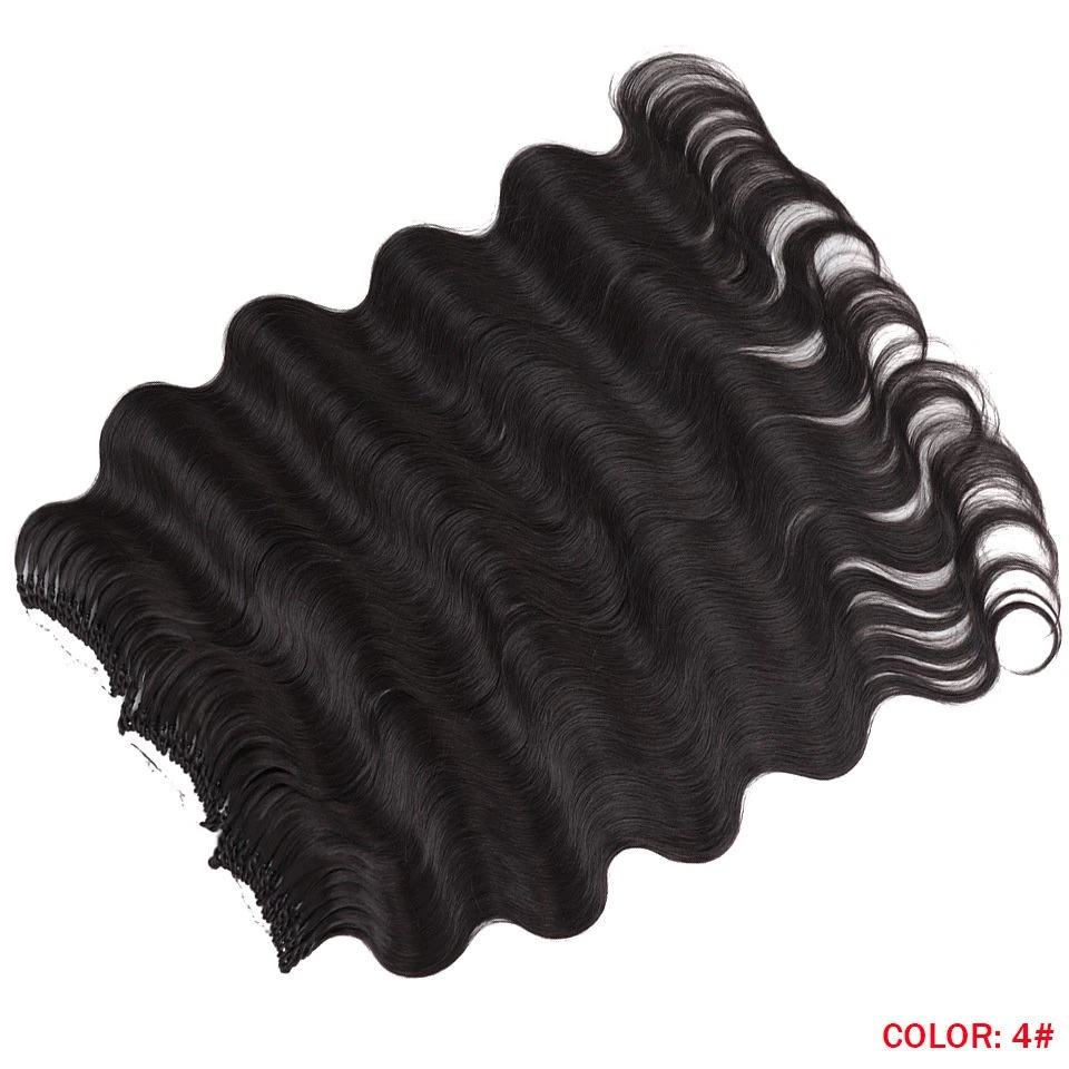 Cabelo sintético de ondas de água de fibra