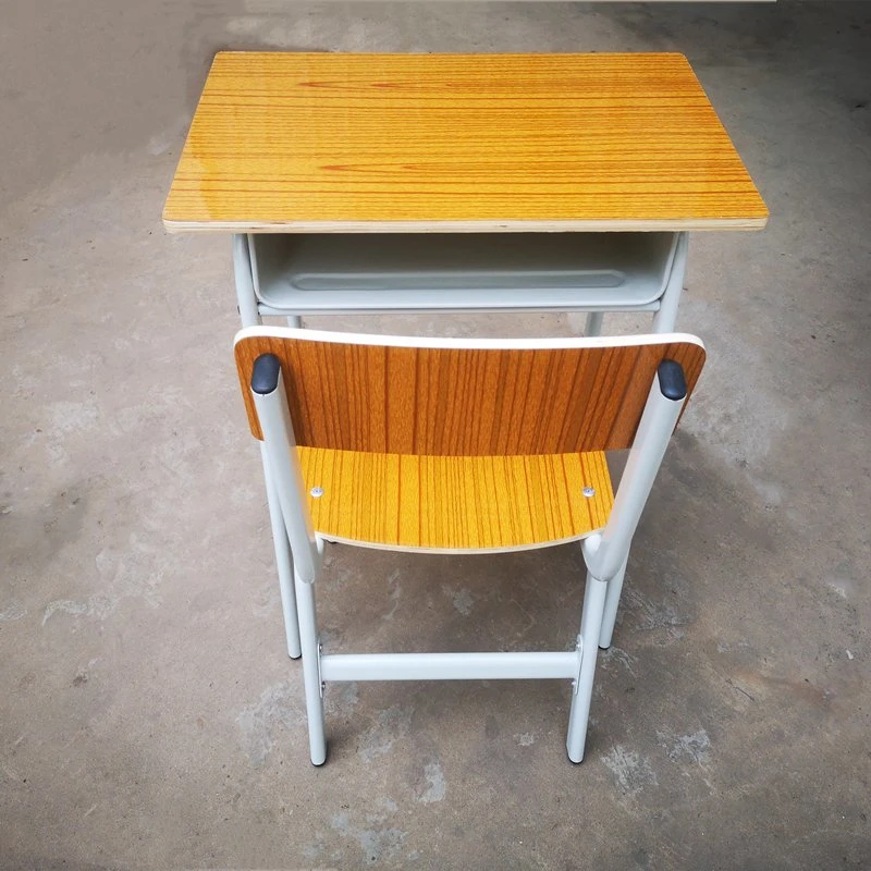 Ensemble de bureau et de chaises pour élèves de l'école primaire, mobilier métallique pour salle de classe