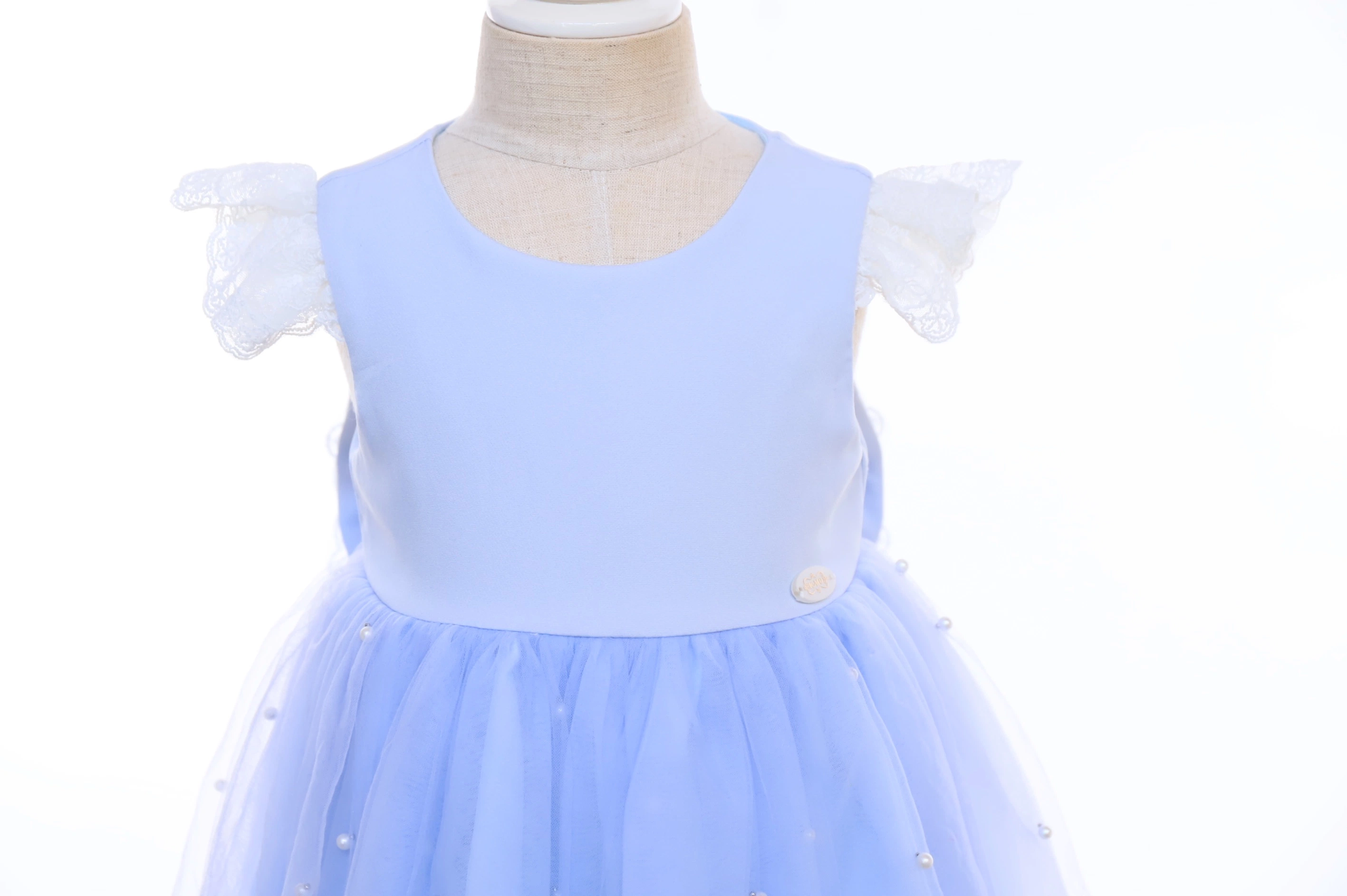 Großhandel Kleine Mädchen Sommerkleid Sonnenkleid Ärmellos Prinzessin Blume Mädchen Tulles Kleid mit Schleife