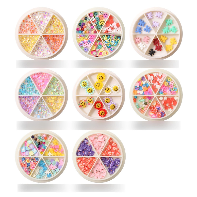 Nail Beauty Three-Dimensional Soft Clay Color Candy Cartoon Girl Love Nail Disc Japanese DIY Nail Decoration