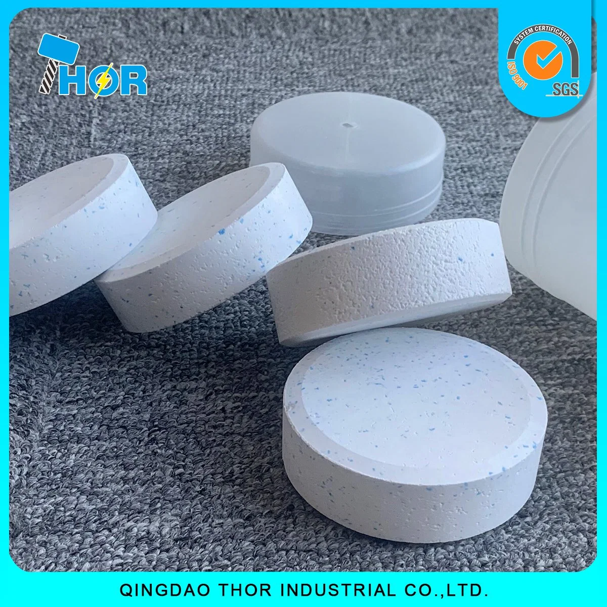 TCCA 90% Water Treatment Tablet Swimming Pool Chemical Richloroisocyanuric Acid