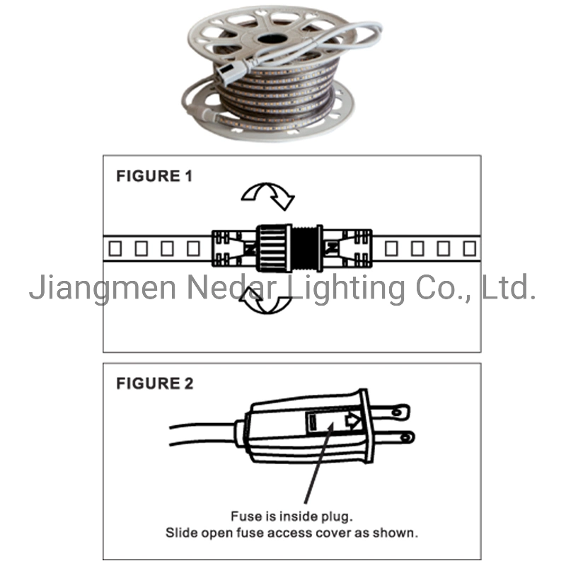 ETL Certified SMD 2835 Flexible LED Strip Light LED Rope Light for Outdoor Indoor Using Applicable for Garden Escalator Stairways Passageways