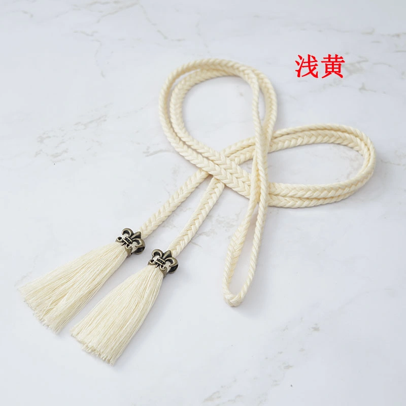 Sexy Polyester and Cotton Cord Tassel Waist Belt with Fringe and Tassel for Fashion Lady Belt