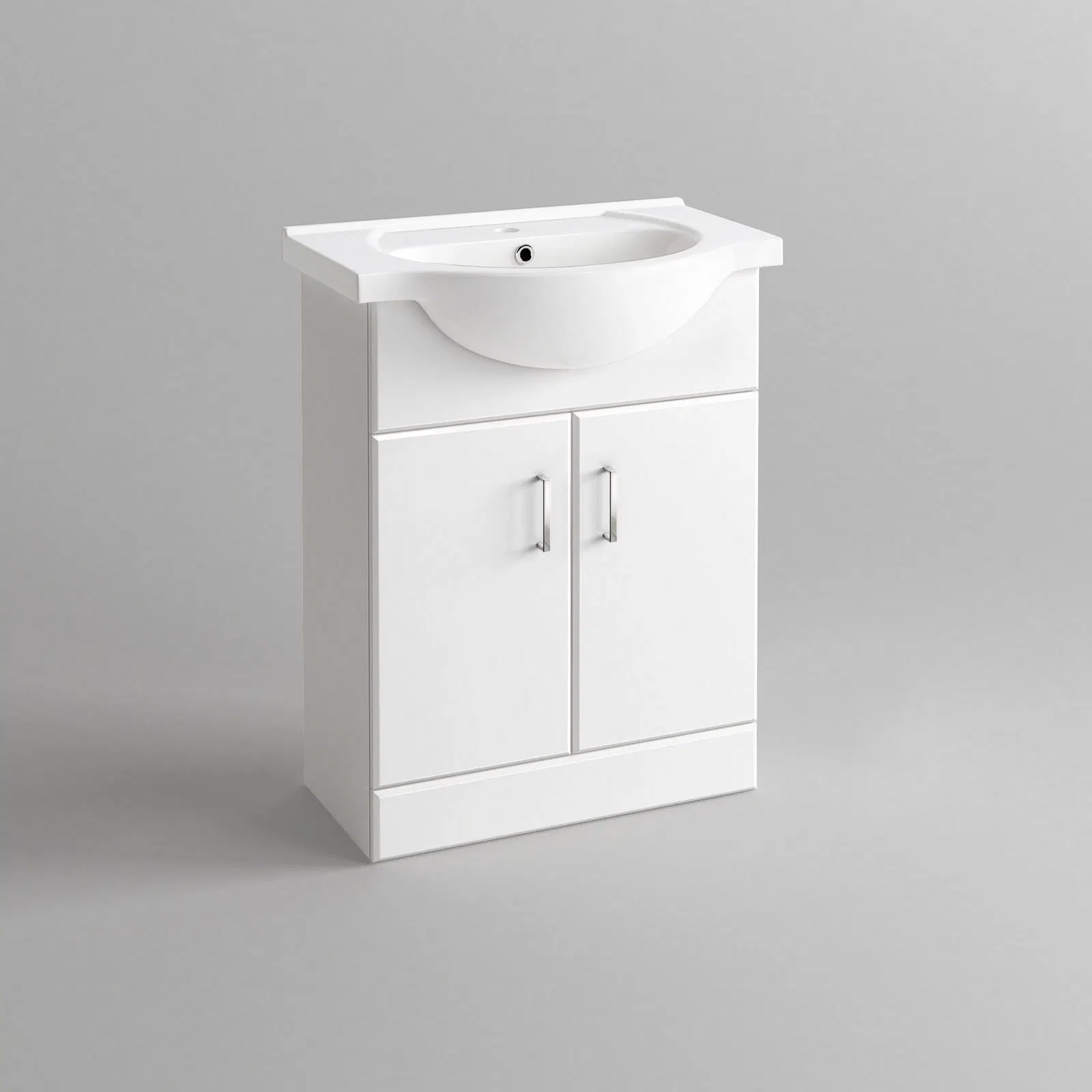 600mm Modern Floor Mounted Ceramic Basin MDF Bathroom Furniture Vanity Cabinet