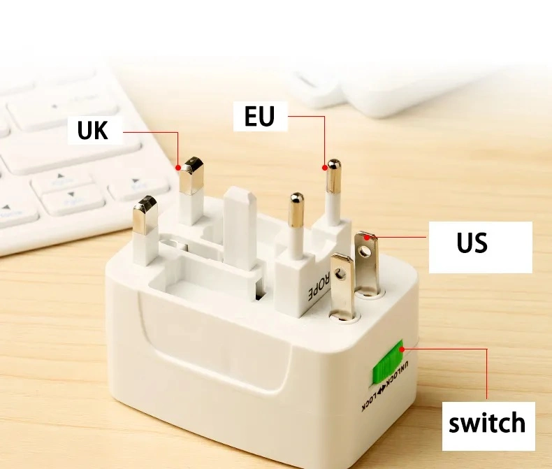 Universal Travel AC/DC Power Plug Adaptor, World Travel Adaptor Travel Plug