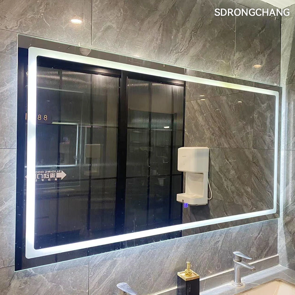 Home Wall Mounted Frameless Dressing Vanity Make-up Cosmetic Rectangle Decorative Full Length Smart LED Bathroom Mirror