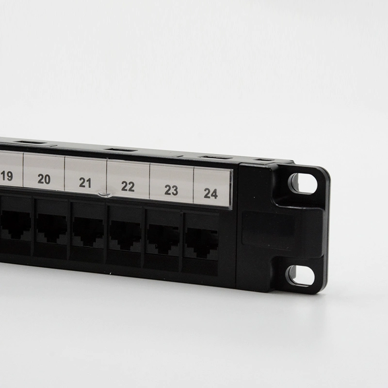 1u Full Loaded Keystone Jack Moudlar Jack UTP Unshielded Patch Panel with Cable Ring