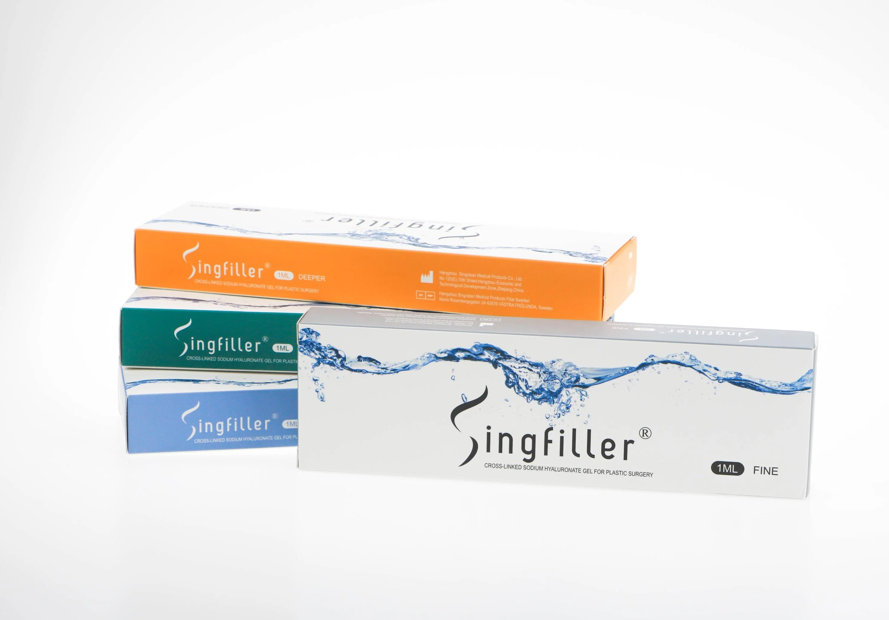 Without Disinfection Singfiller Injectable Dermal Filler Cross-Linked Hyaluronate Acid with CE