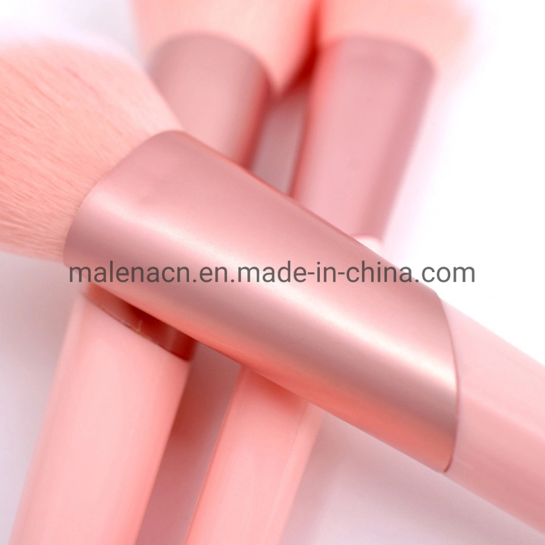 Hot Sale Slanted Ferrule 7PCS Cosmetic Makeup Brush with Synthetic Hair