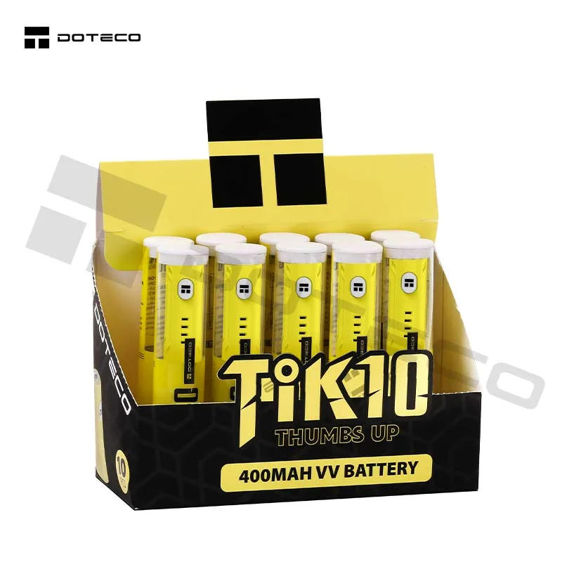 Thread Doteco Tik10 510 d'épaisseur de la cartouche d'huile de boîte de Vape mod 400mAh batterie magnétique