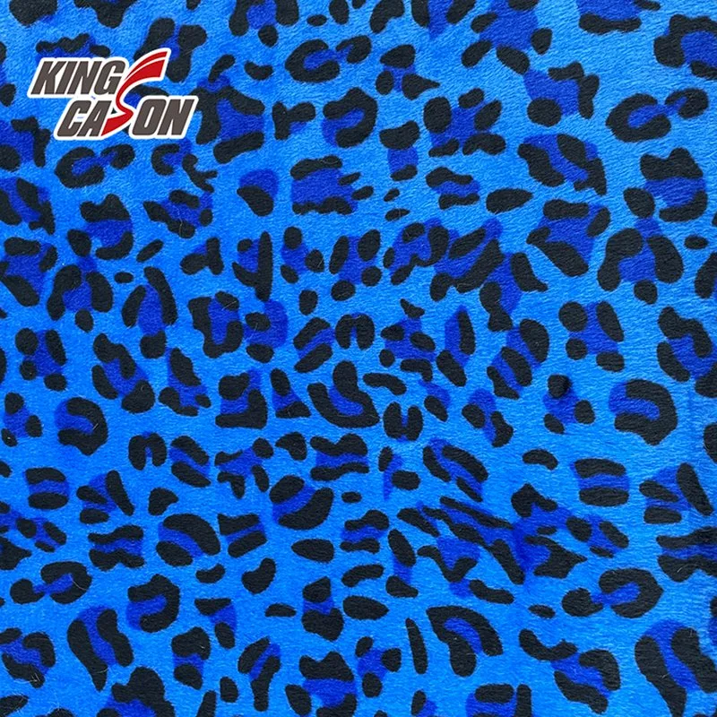 Kingcason 100% Poly Leopard Short Hair Napped Fleece Fabric for Plush Toys