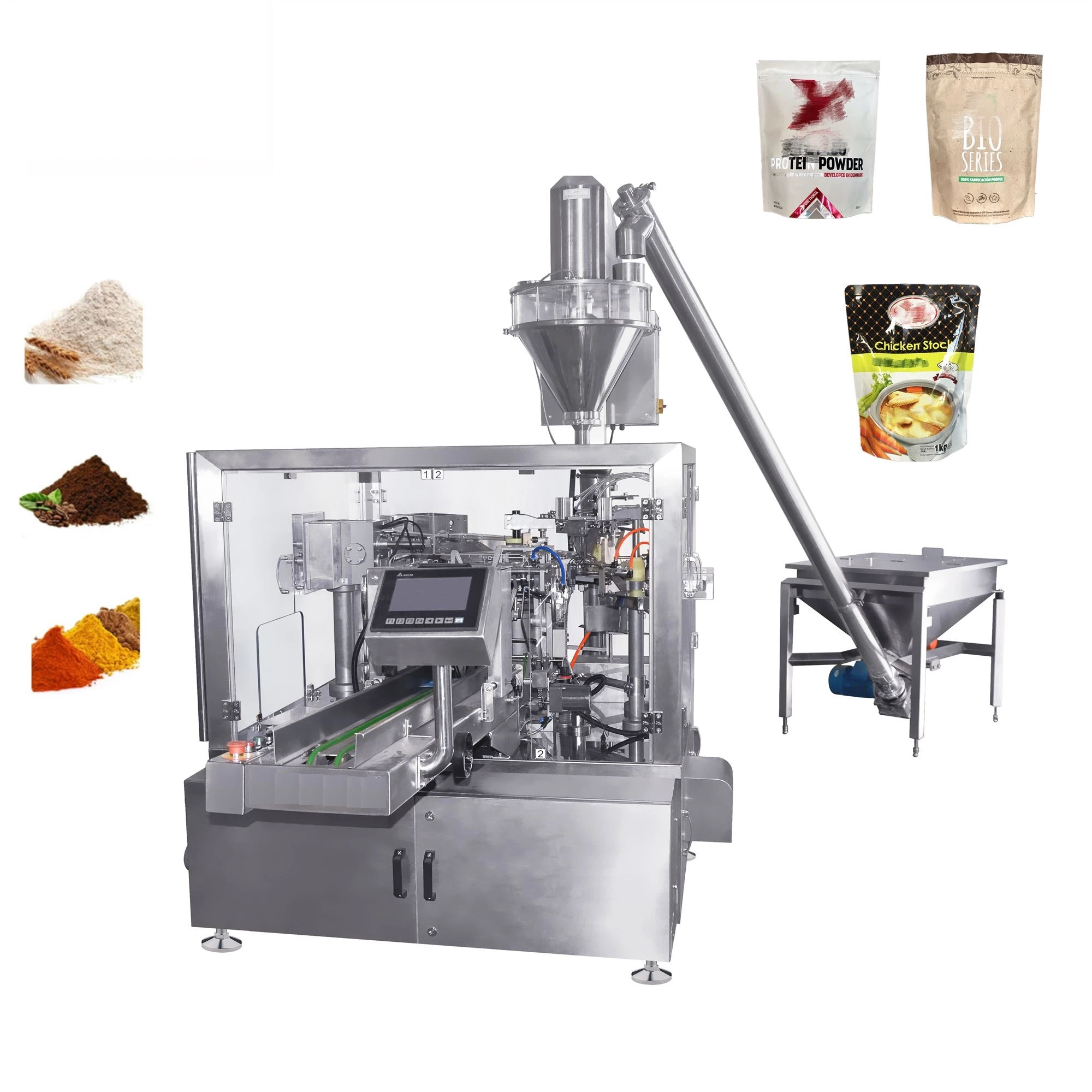 Flat Pouch Powder Packing Machine