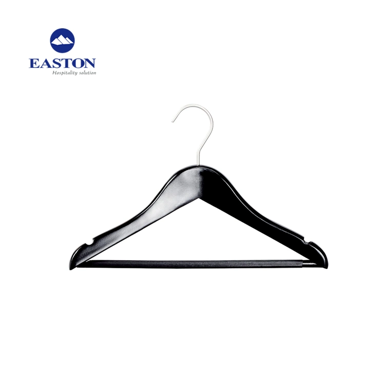 Hotel Male Wooden Hanger with Anti-Slip Rubber Teeth