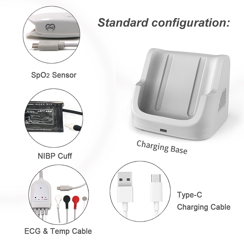 Berry Pm6100 CAN متابعة المريض ومريض ECG الصغير المتواصل الشاشة