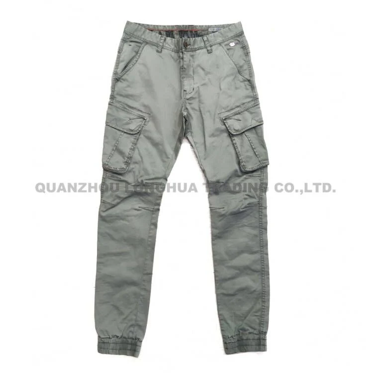 Men Jean Boy Cargo Pants Cotton Washed Trousers