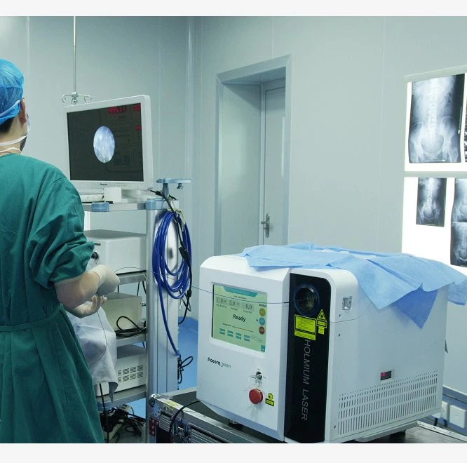 Potent Haute Énergie d'Impulsion Portable Holmium Laser Dusting Lithotripsie Urologie pour la Chirurgie des Calculs