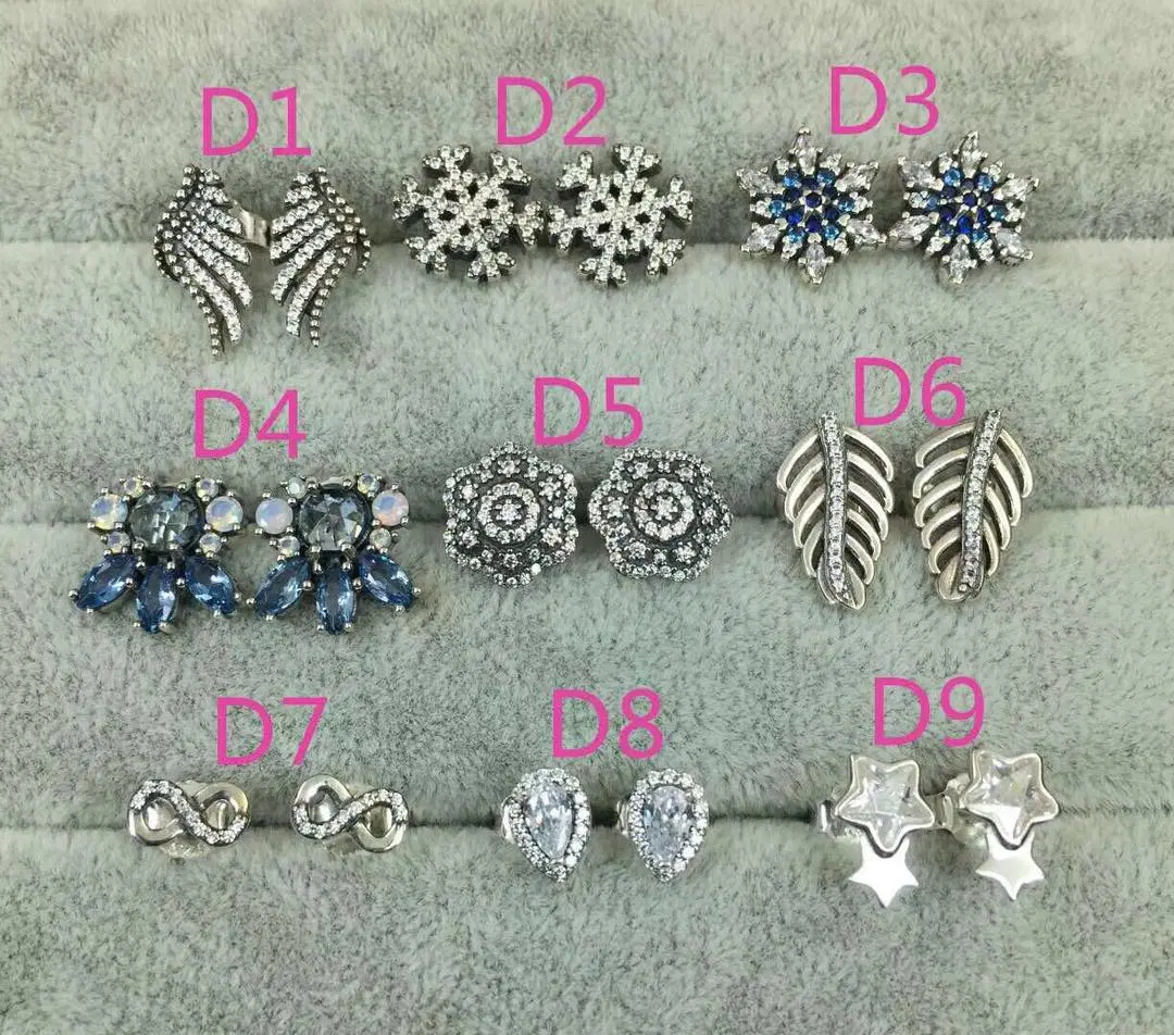 Commerce de gros de bijoux de luxe de haute qualité de l'argent Boucles pour dame designe le goujon de l'oreille