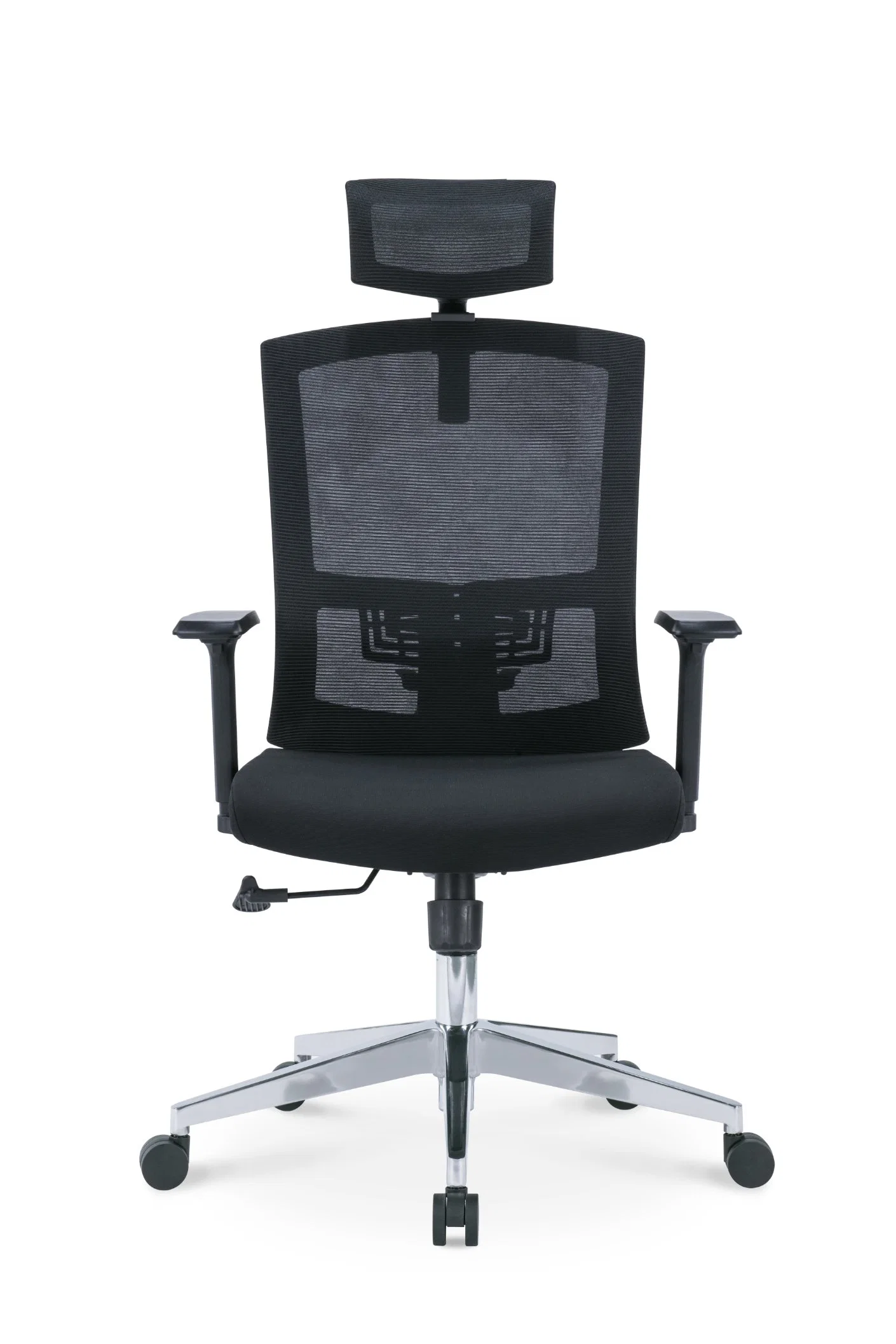 High Back Aluminium Base Swivel Staff Boss Executive Modern Fabric Office Chair