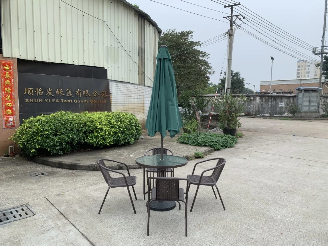 China exterior de alumínio mesa lateral com o orifício exterior suporte guarda-chuva