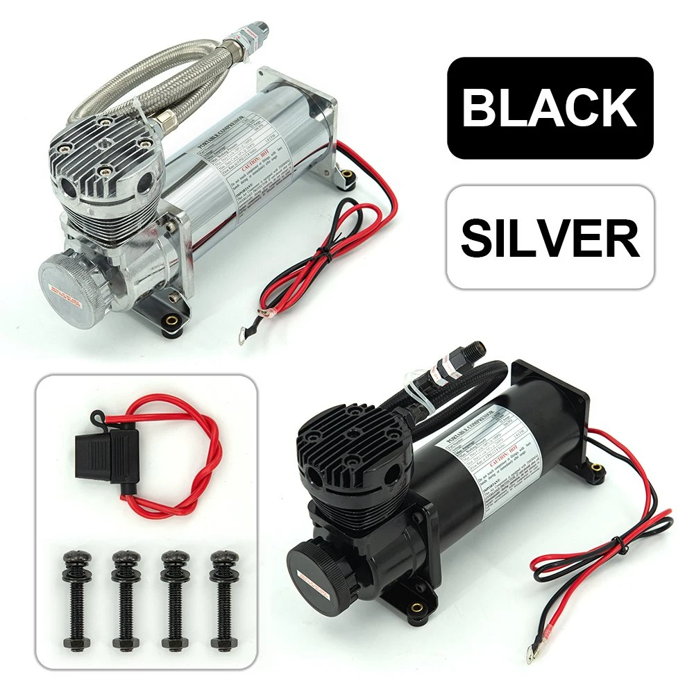 Universal 200psi 480c 12V Chrome Air Suspension Compressor Pump Kit