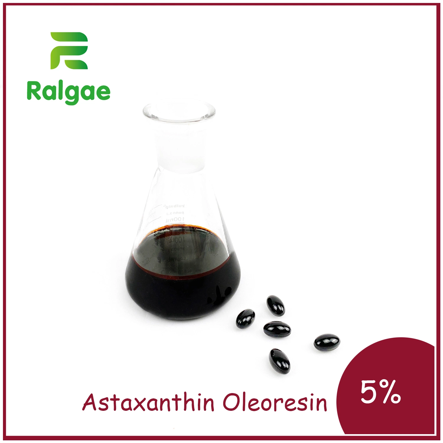 Certified Factory Supply Extract Astaxanthin 5% 10% Oleoresin Food Additive Astaxanthin