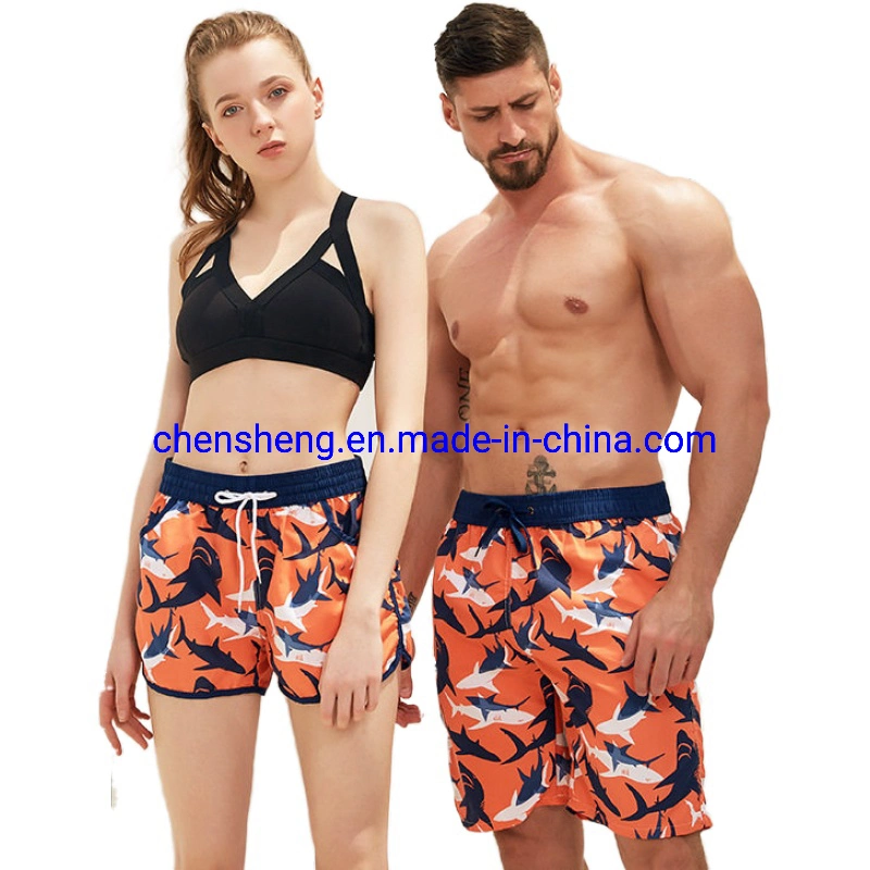 Natación Enlaces Mens trajes de baño seco rápida impresión sueltos Casual Hombre Mujer Playa elástica cortos