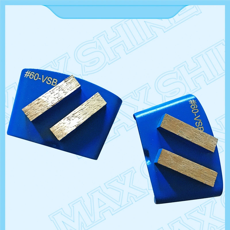 Concrete Diamond Grinding Shoe HTC with Double Rectangle Segments Diamond Grinding Tools