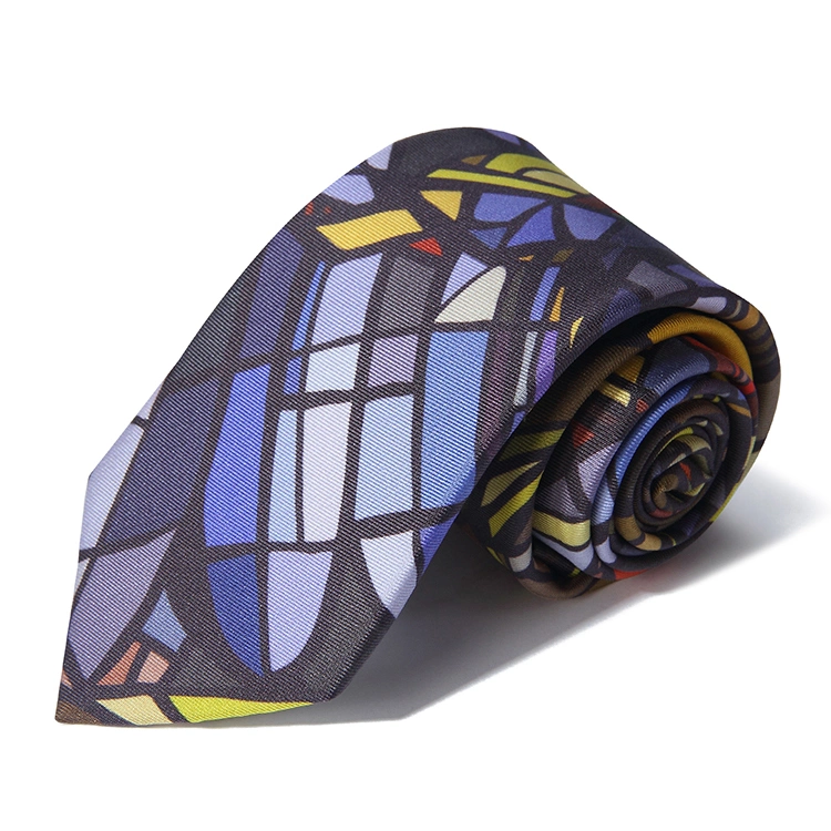 Fashion Casual Silk Digital Printing Tie for Men Business Wedding Formal Party Custom Design