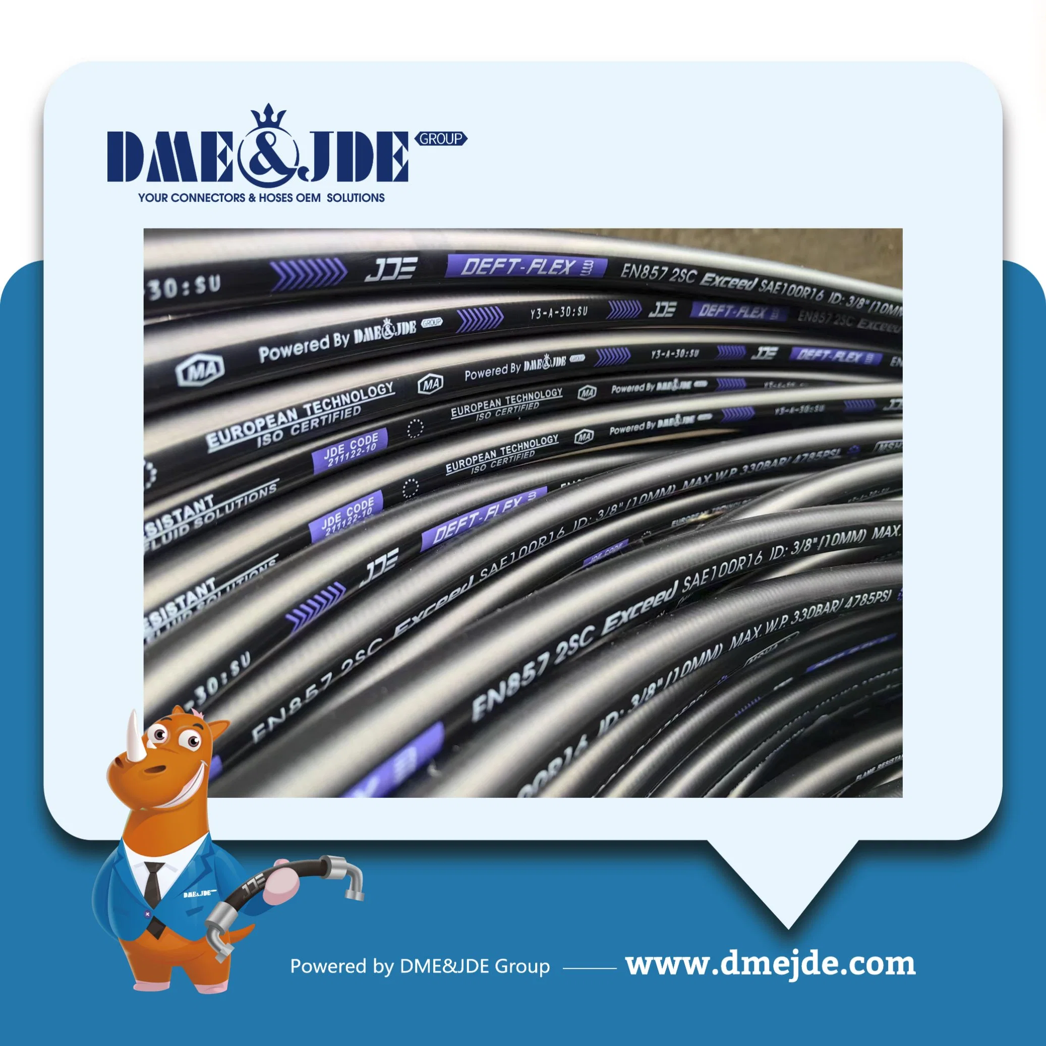 1sc Wire Braided Fluid Hose with Smooth Outer Cover