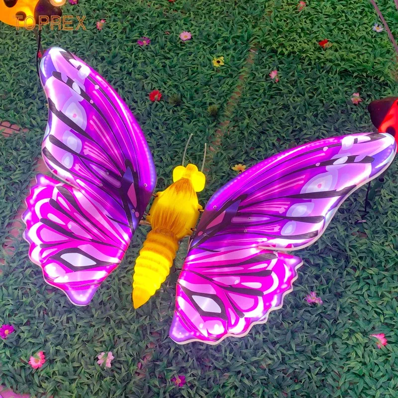 2% off Outdoor Colorful Decorative LED Lights Dynamic Flying Butterfly Flower Garden Light