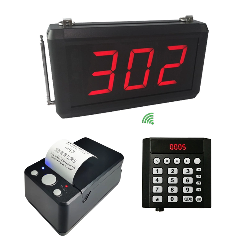 Electronic Wireless Queue Paging System with Thermal Printer