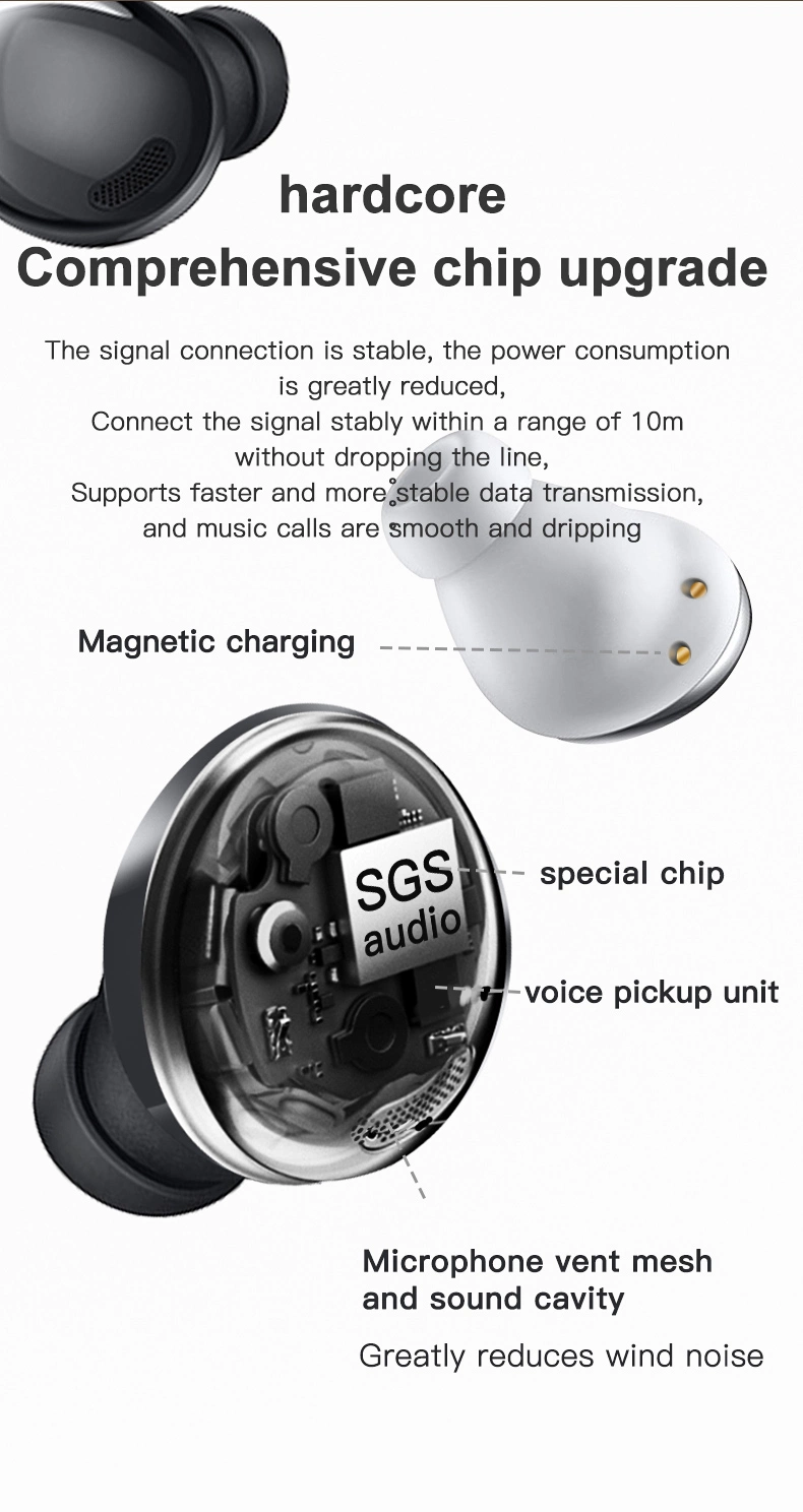 SGS 7 Small Ear Caps Embedded Secure Fit Bluetooth Wireless Headset