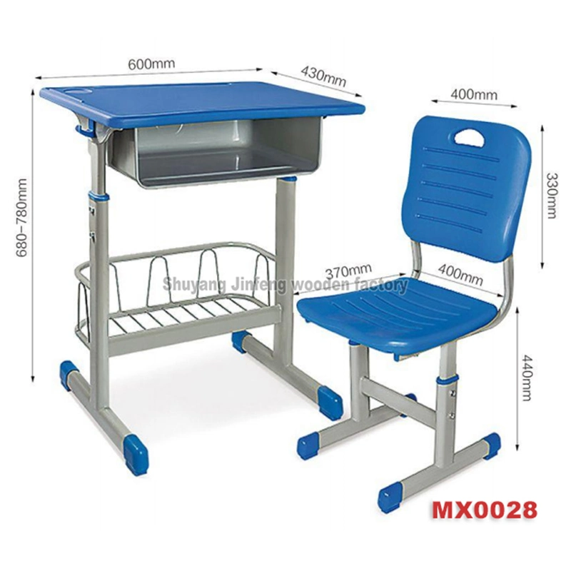 Mx0006 Furniture Height Adjustable School Desks and Chair Set