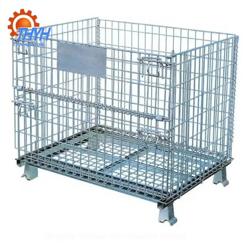 Folding Steel Easy Operation Safety Convenience Safety Cage Manual Forklift Lift Platform