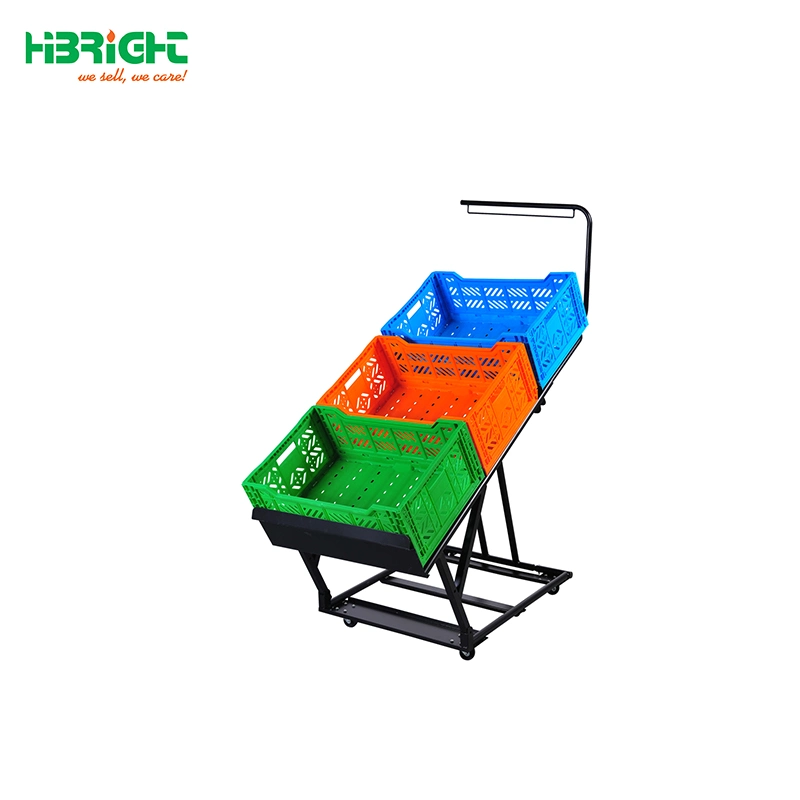 Plastci Fried Vegetable Display Fruit Gondola