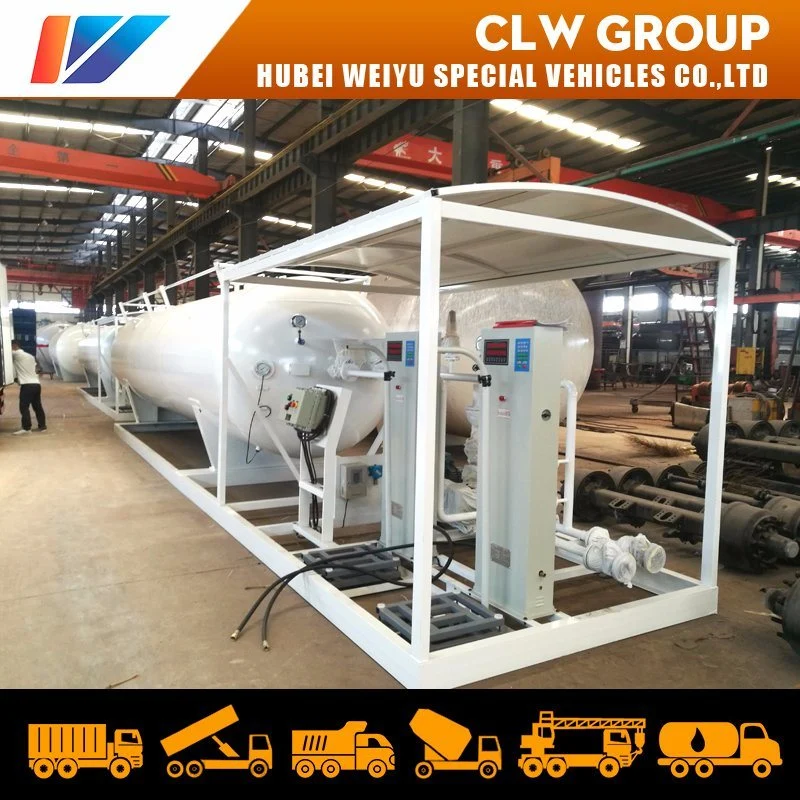 China Good Price 25000L/25cbm LPG Cooking Gas Cylinder Plant 12.5mt/12.5t LPG Mobile Filling Skid Station