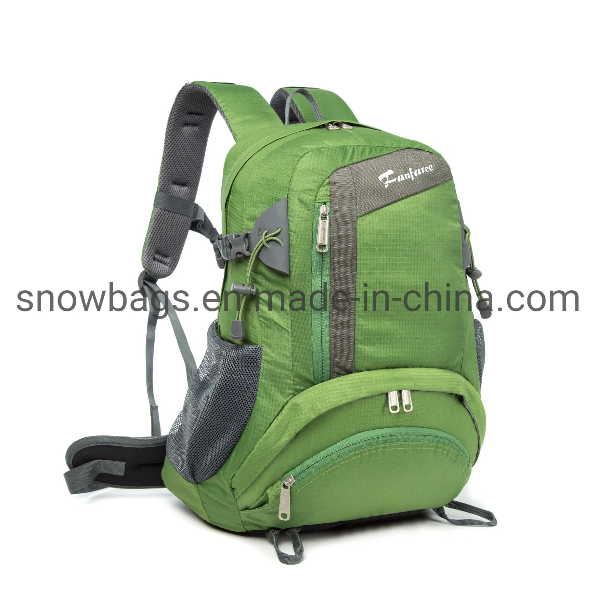 28L Material impermeable de nylon Sbs Zipper mochila de senderismo Outdoor Montañismo