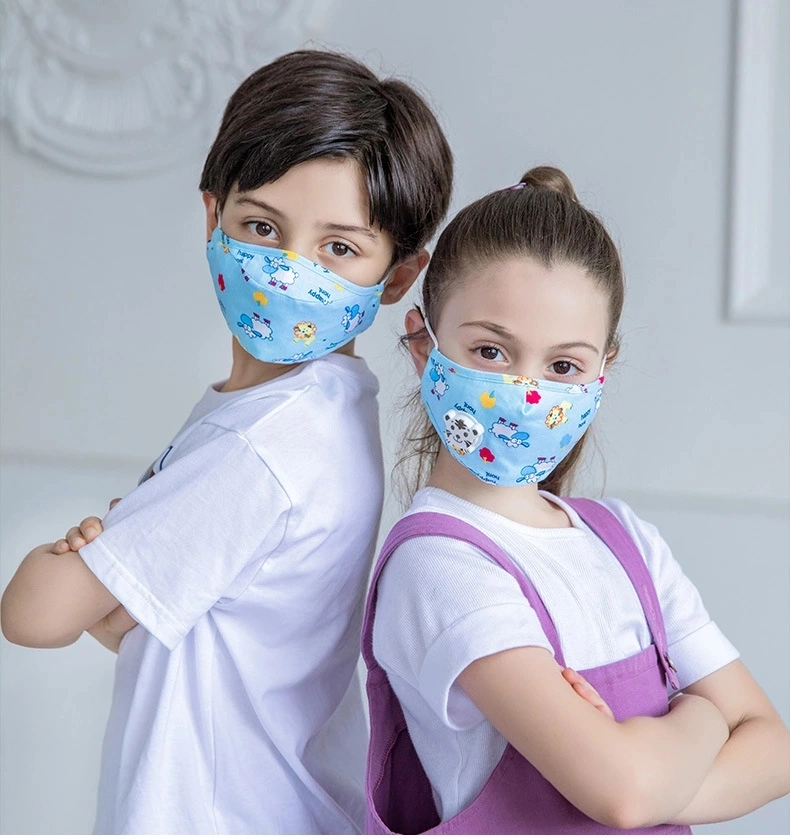 Wholesale Different Patterns Custom Washable Reusable Cartoon Children Printed Fabric Face Mask Approved Masques Printed Respirator Non-Medical Baby Mask