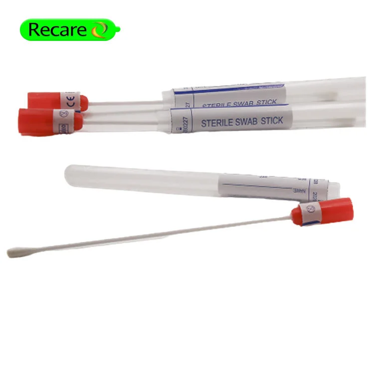 swab culture tube disposable sterile Nylon Fiber head on sale good quality