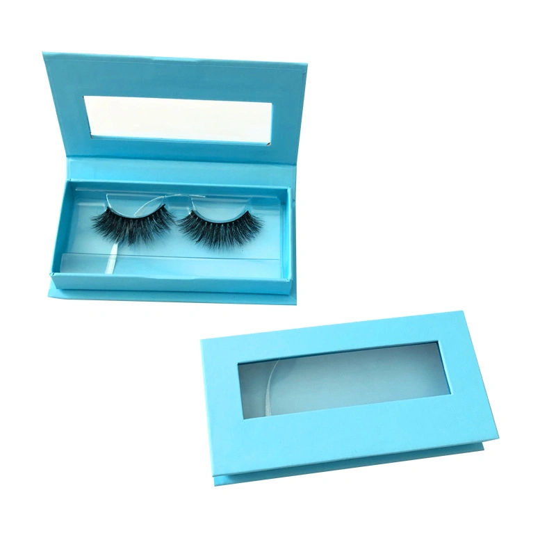Unique Design Green Purple Empty Eyelash Paper Packaging Custom Lash Nail Storage Gift Box with Window