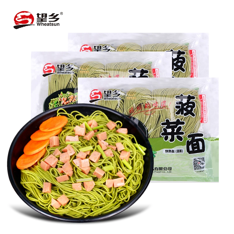 Preço bom Hotsale Wheatsun marca congelados frescos Spinach noodles delicioso