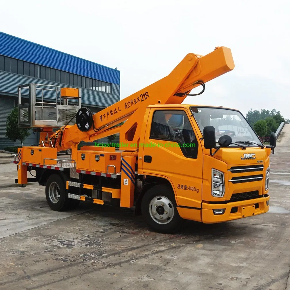 Dongfeng Jmc Sinotruk HOWO Cherry Pickup Overhead Working Lifter High-Altitude Working Platform High Platform Work Aerial Hydraulic Lifting Truck with Bucket