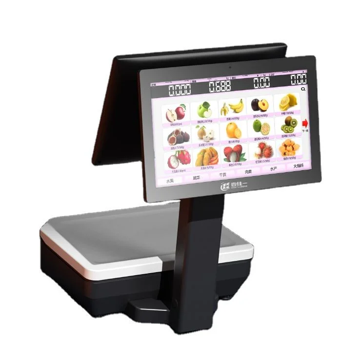 Ai POS Scale with Label Sticker Printer Automatic Identified Scale for Fruit Vegetable Shop